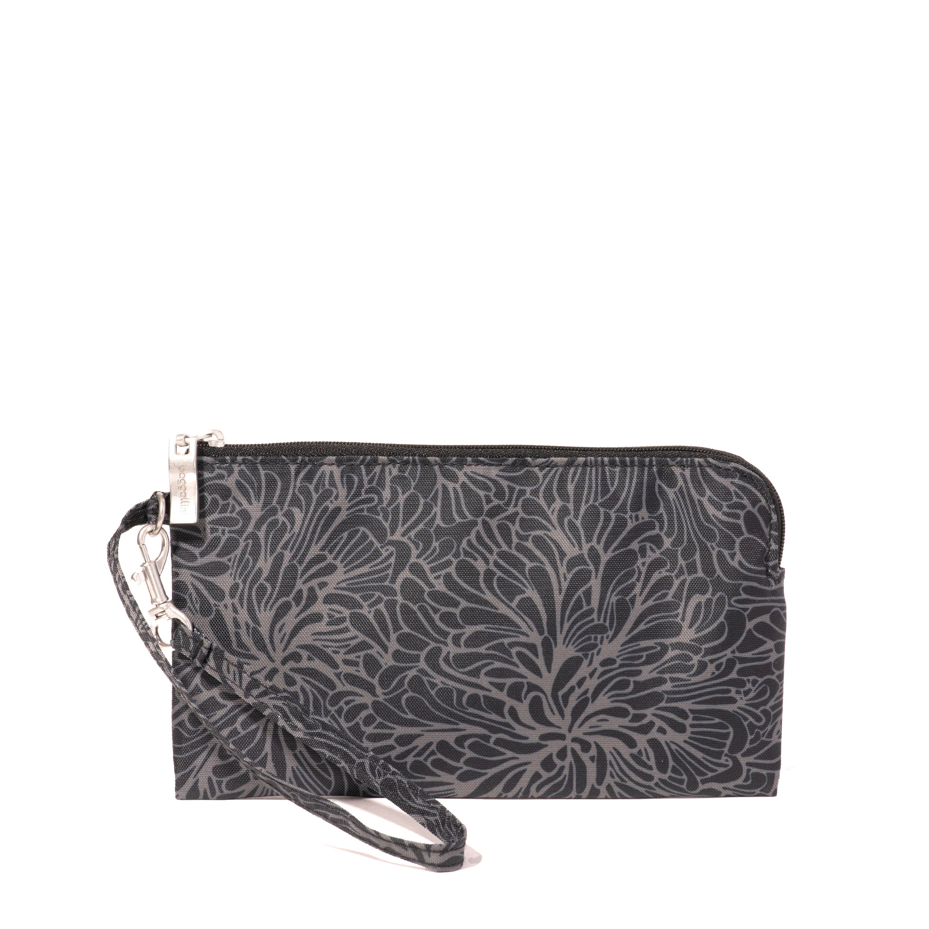RFID Wristlet Wallet, Alternate, color, Midnight Blossom Print