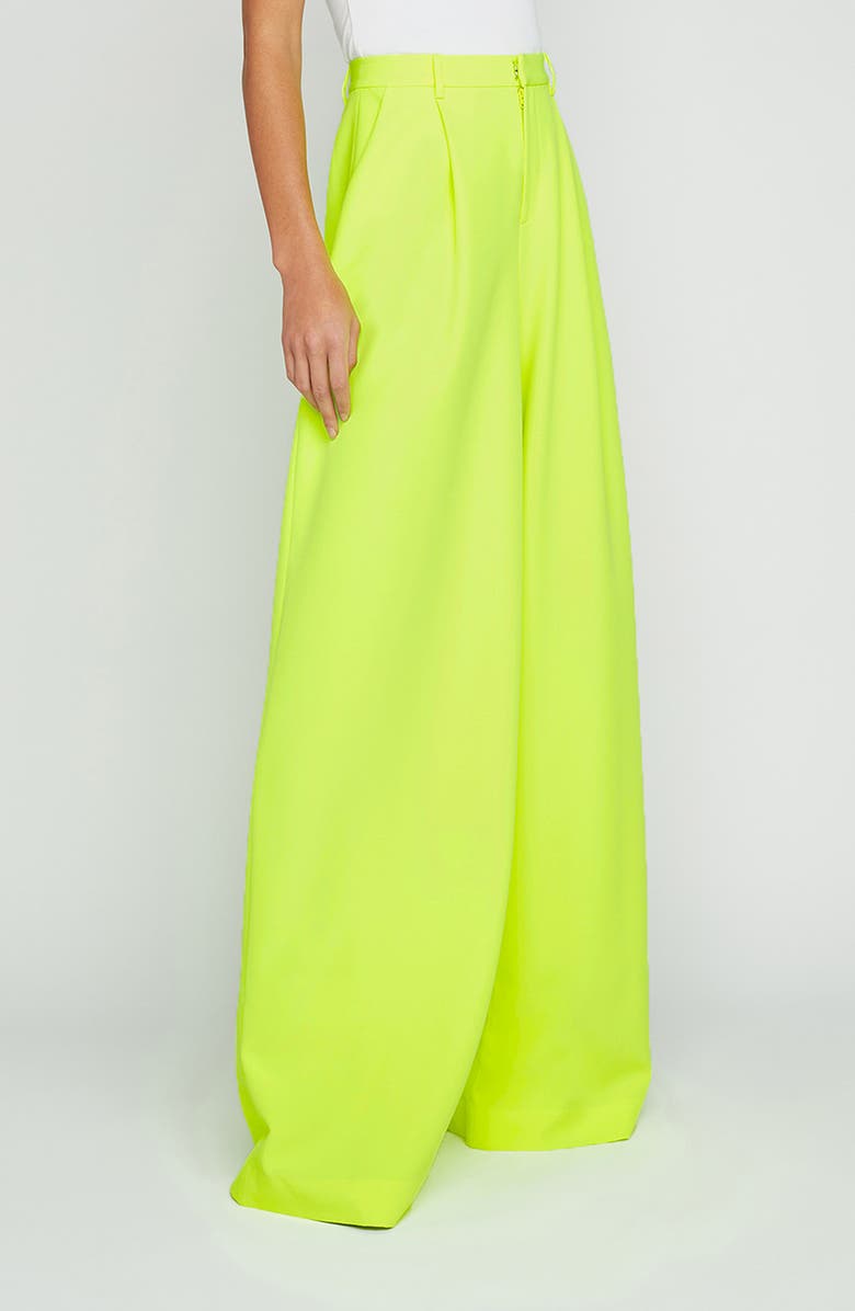 L'AGENCE Caspian Wide Leg Pants, Alternate, color, Neon Citrus