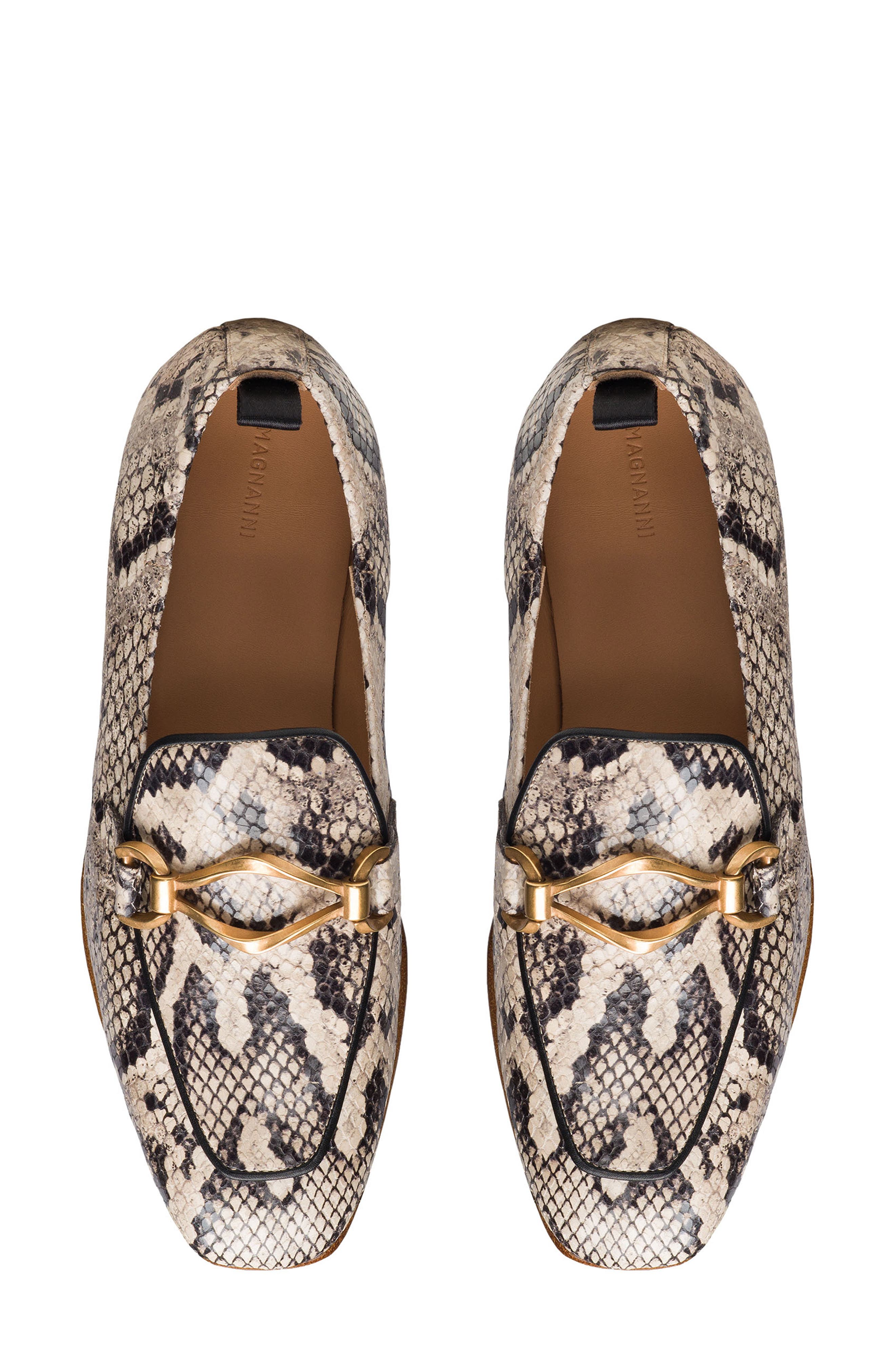 Magnanni Priscilla Python Embossed Leather Loafer, Alternate, color, Faux Python