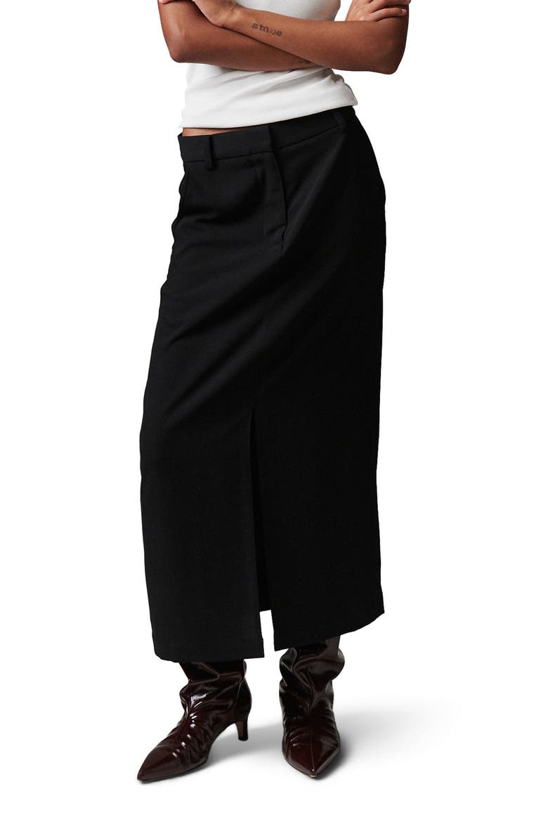 Anno Front Slit Pencil Skirt, Alternate, color, Black