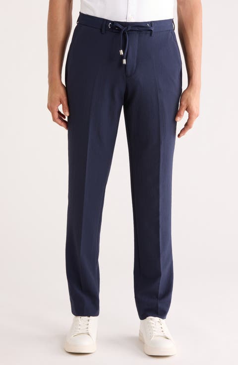 Seersucker Stretch Suit Separate Pants