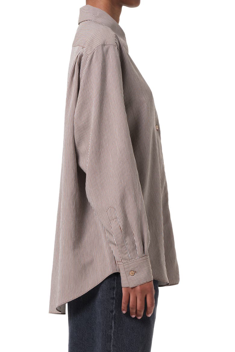 Aris Stripe Asymmetric Button-Up Shirt, Alternate, color, JAKARTA STRIPE