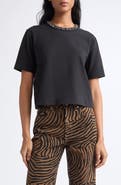 Veronica Beard Sebastian Embellished Jewel Neck T-Shirt