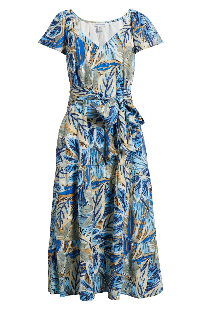 Tommy Bahama Frond Grove Print Dress, Alternate, color, Croissant
