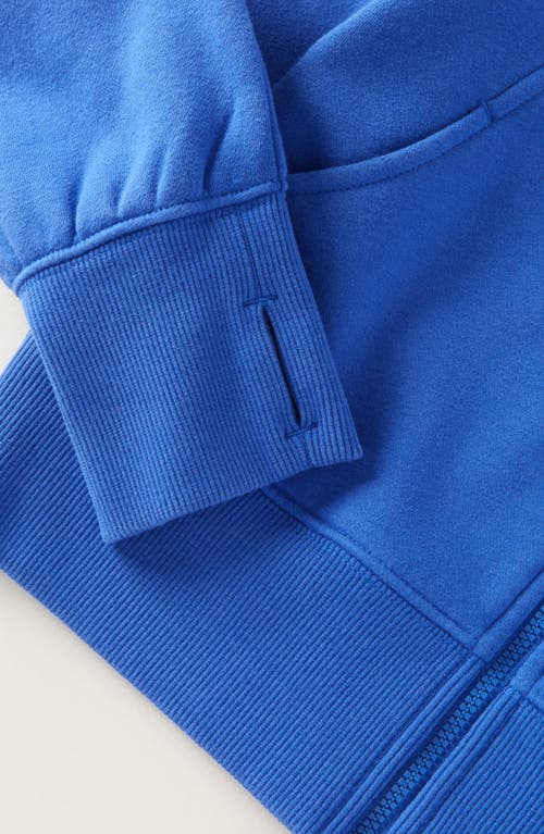 Zella Girl Kids' Cloud Fleece Full Zip Hoodie In Blue