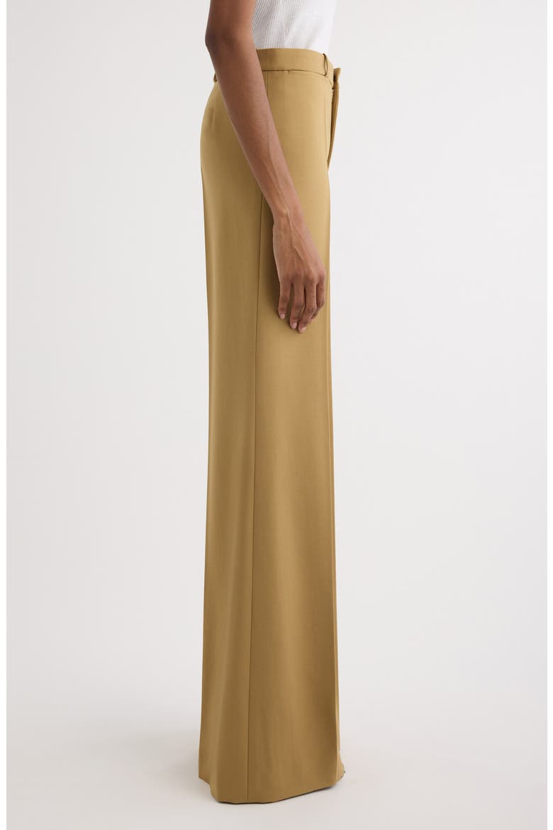 Wool Grain de Poudre Flare Leg Pants, Alternate, color, NUT