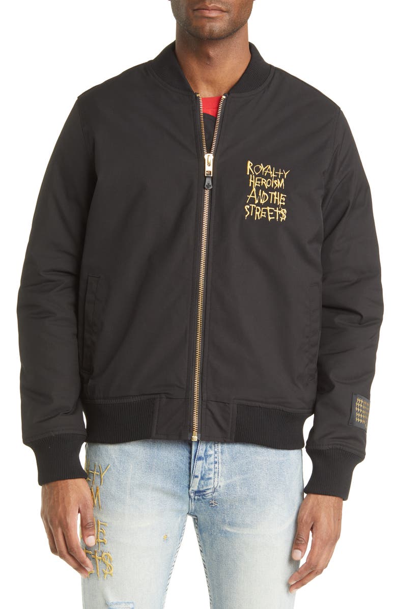 Ksubi Men's Embroidered Graphic Bomber Jacket, Alternate, color, 