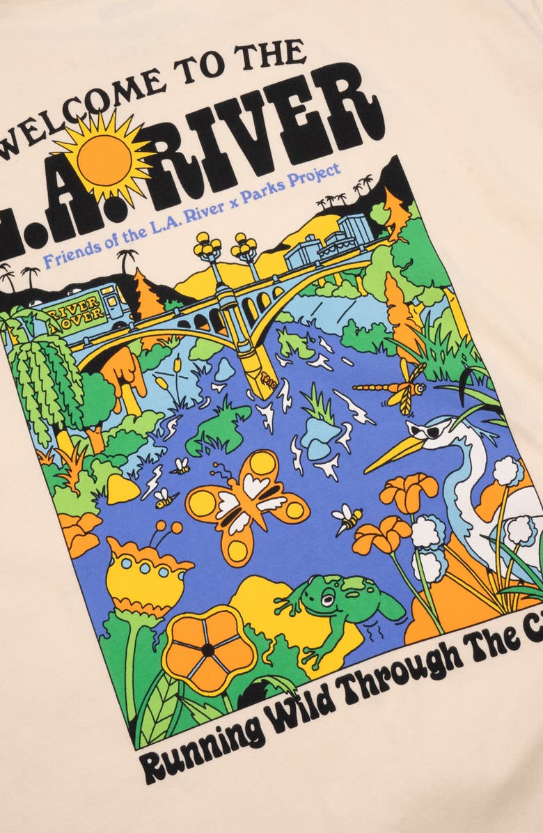 Parks Project Welcome to LA River Tee, Alternate, color, Beige