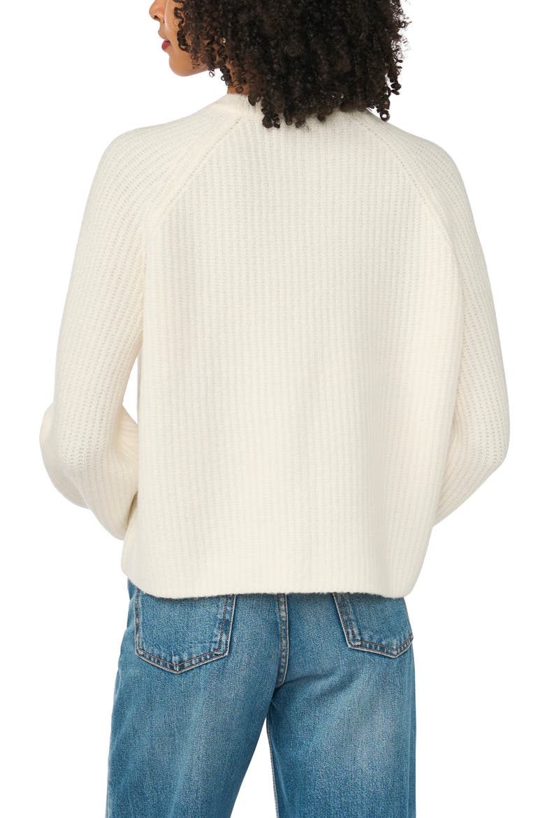 Crewneck Cardigan, Alternate, color, ANTIQUE WHITE