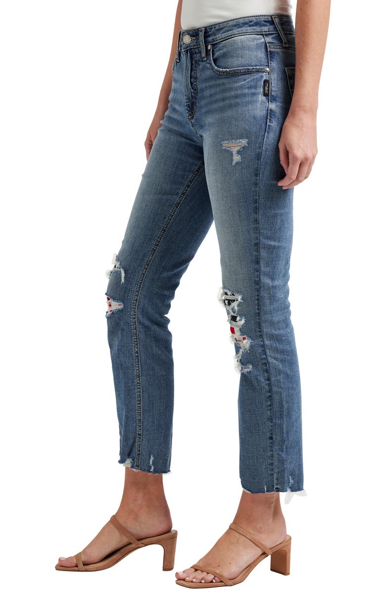 Silver Jeans Co. Most Wanted Americana Mid Rise Ankle Straight Jeans, Alternate, color, 