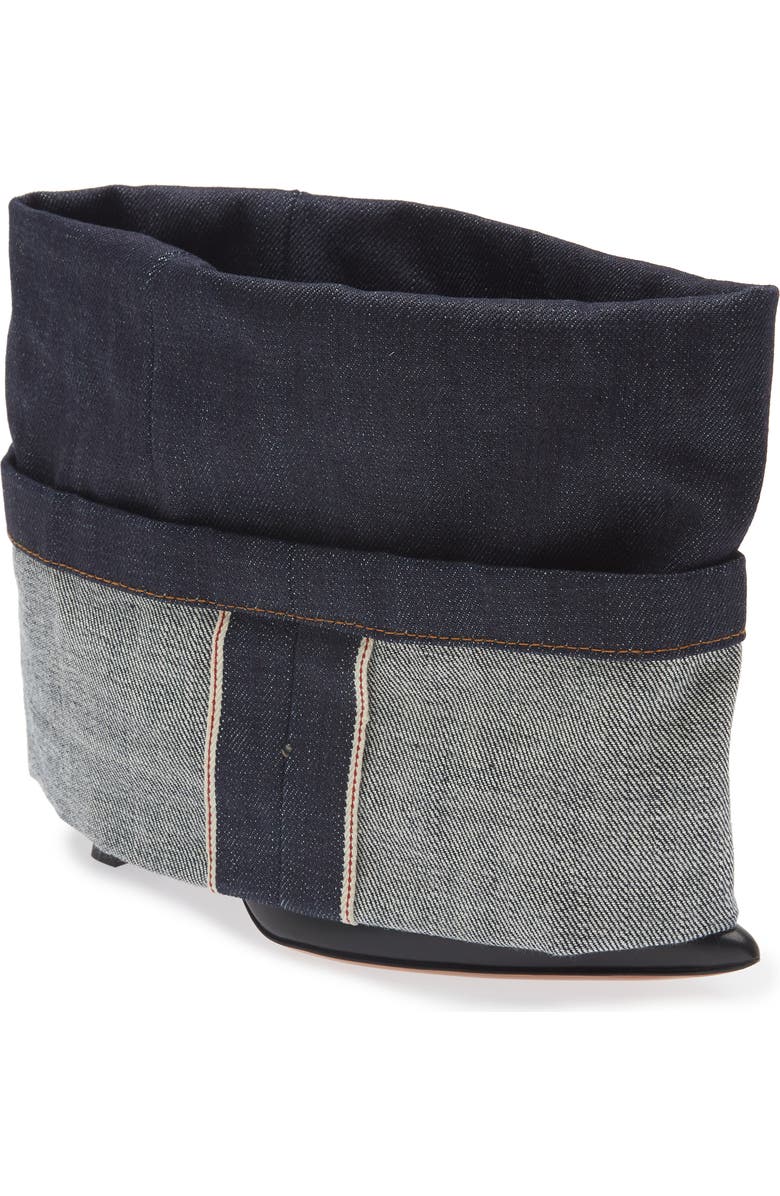 Loewe Denim Cuff Pointed Toe Bootie, Main, color,