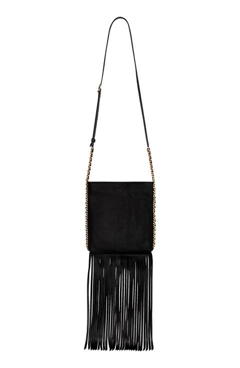 Carly North/South Fringe Crossbody Bag