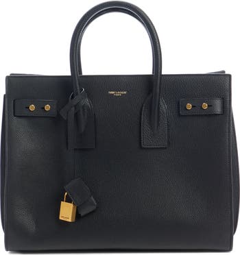ハンドバッグ SAINT LAURENT SMALL LEATHER SAC DE JOUR BAG Saint Laurent Small Sac de Jour Leather Top Handle Bag