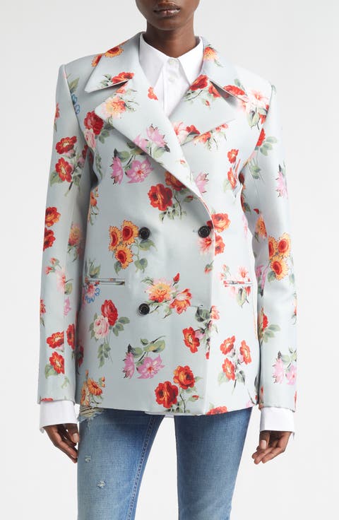The Delaney Floral Virgin Wool & Silk Faille Tuxedo Jacket