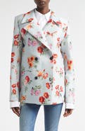 Brandon Maxwell The Delaney Floral Virgin Wool & Silk Faille Tuxedo Jacket