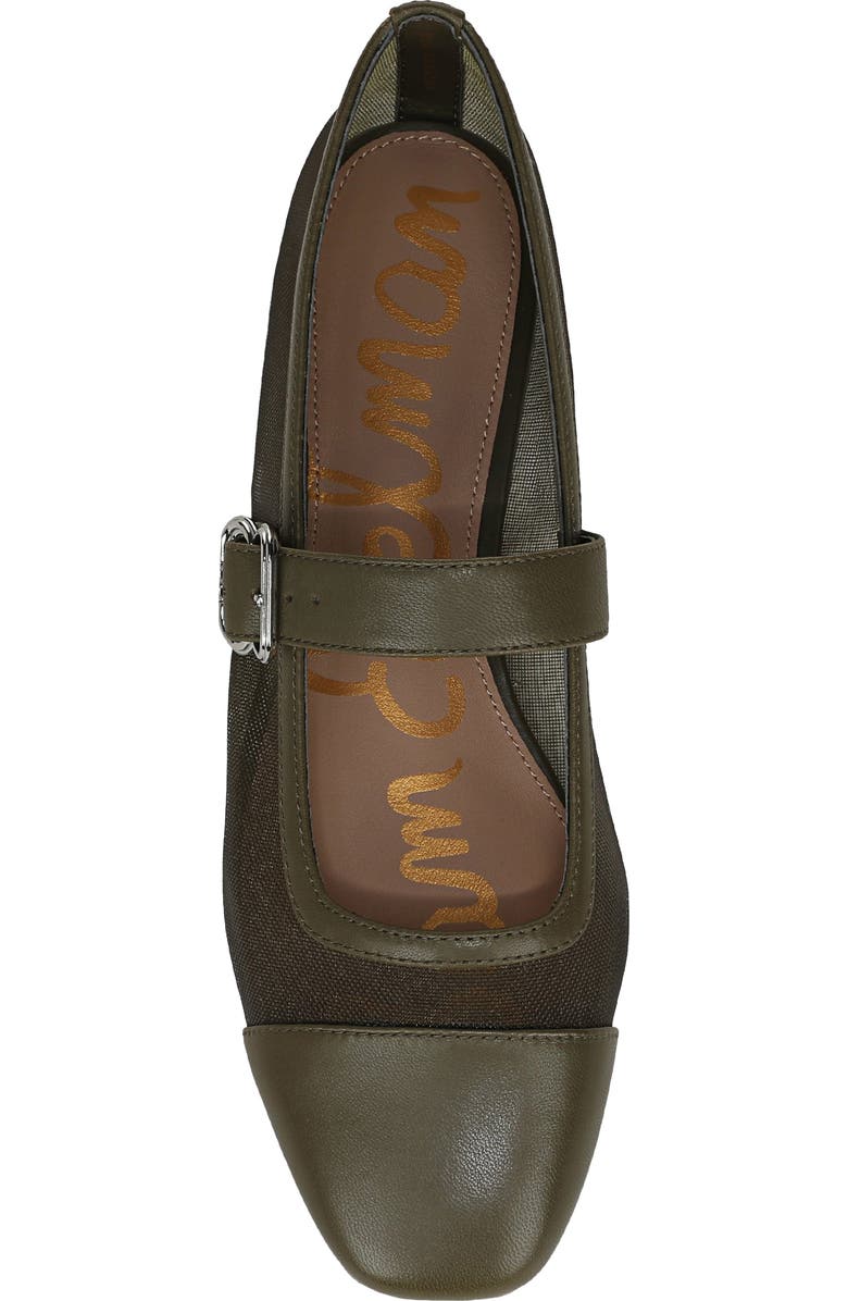 Sam Edelman Miranda Mary Jane Flat, Alternate, color, Olive Branch