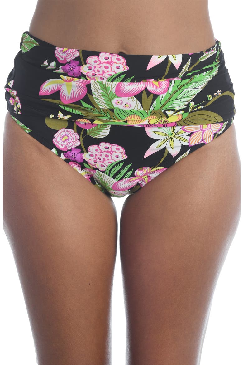 Moonlit Lotus Convertible High Waist Bikini Bottoms, Main, color, MULTI