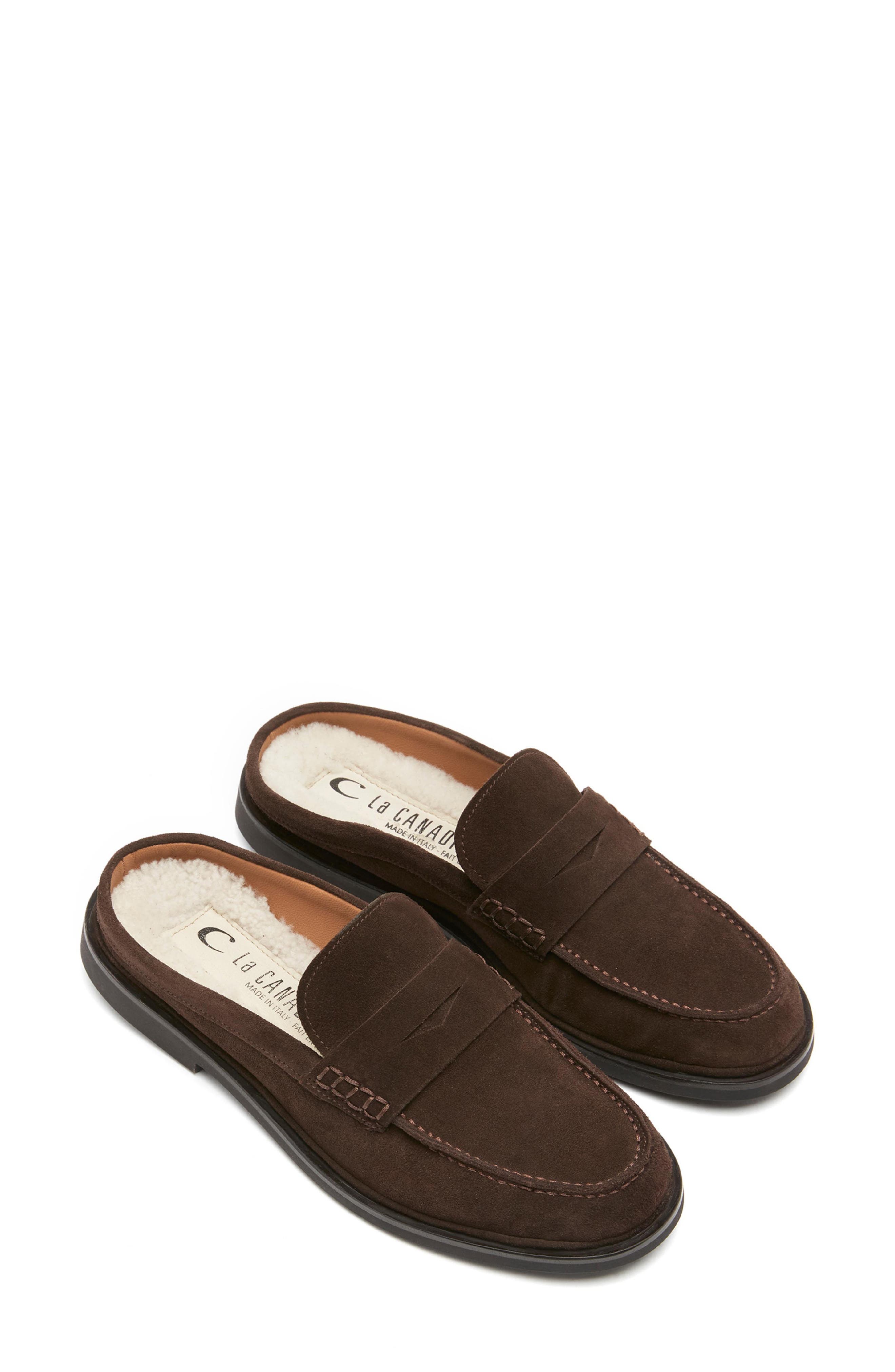 Malcam City Dry™ Waterproof Penny Loafer Mule, Alternate, color, BRUNETTE SUEDE