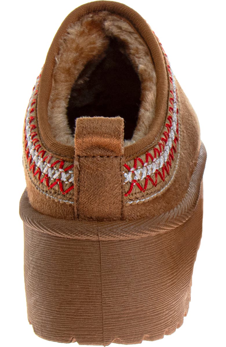 JOSMO Avalanche Faux Fur Lined Platfrom Clog Slipper, Alternate, color, Chestnut