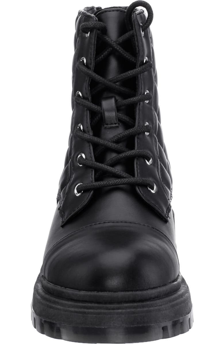 Nina Kids' Diana Combat Boot, Alternate, color, Black Smooth