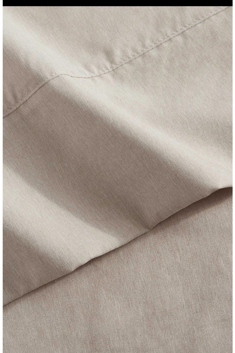 Solid Cationic Brushed Sheet Set, Alternate, color, LIGHT BEIGE