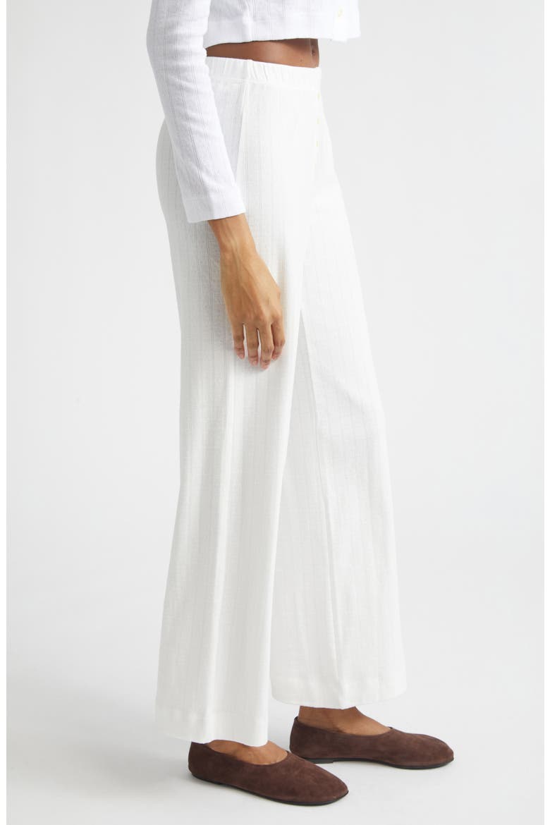 Cotton Pointelle Boxer Pants, Alternate, color, WHITE