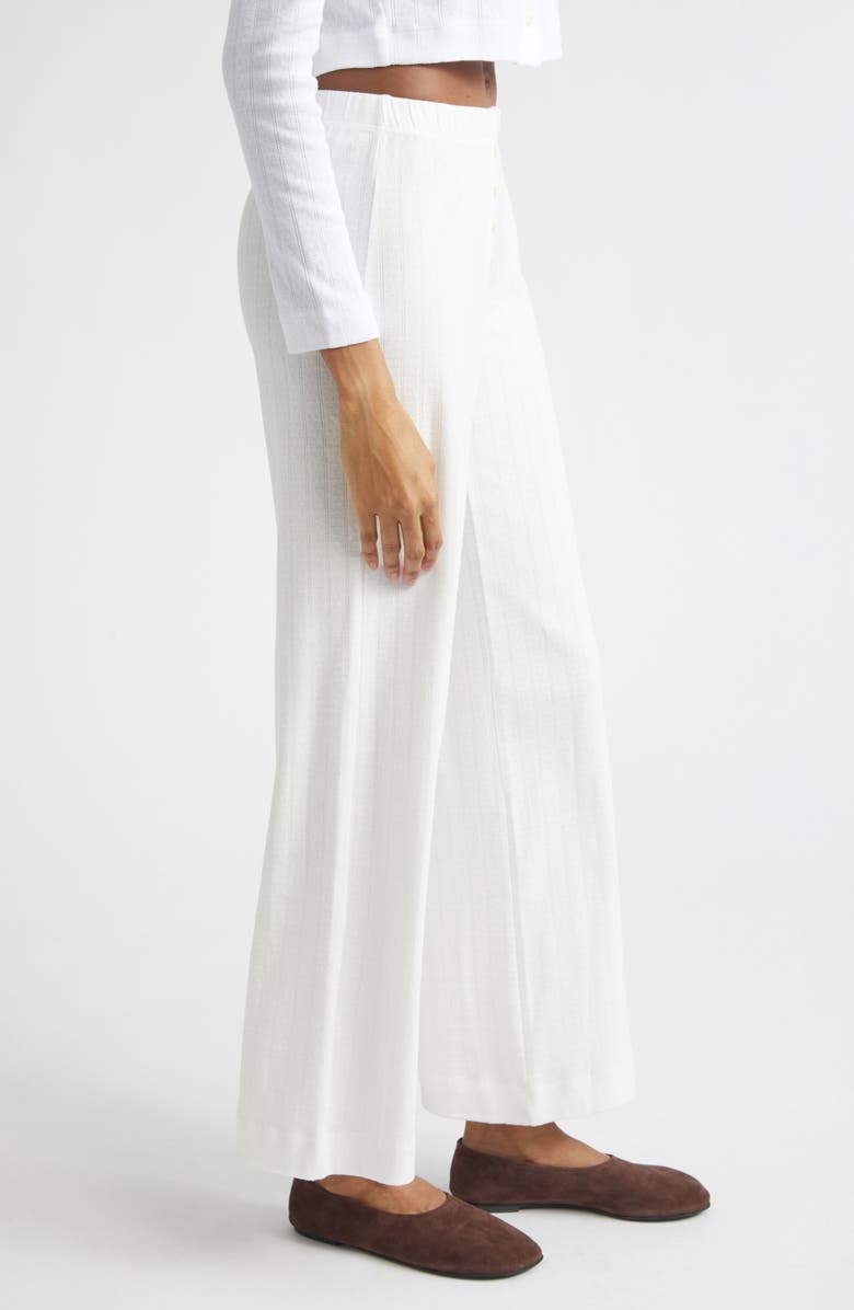 LESET Cotton Pointelle Boxer Pants, Alternate, color, White