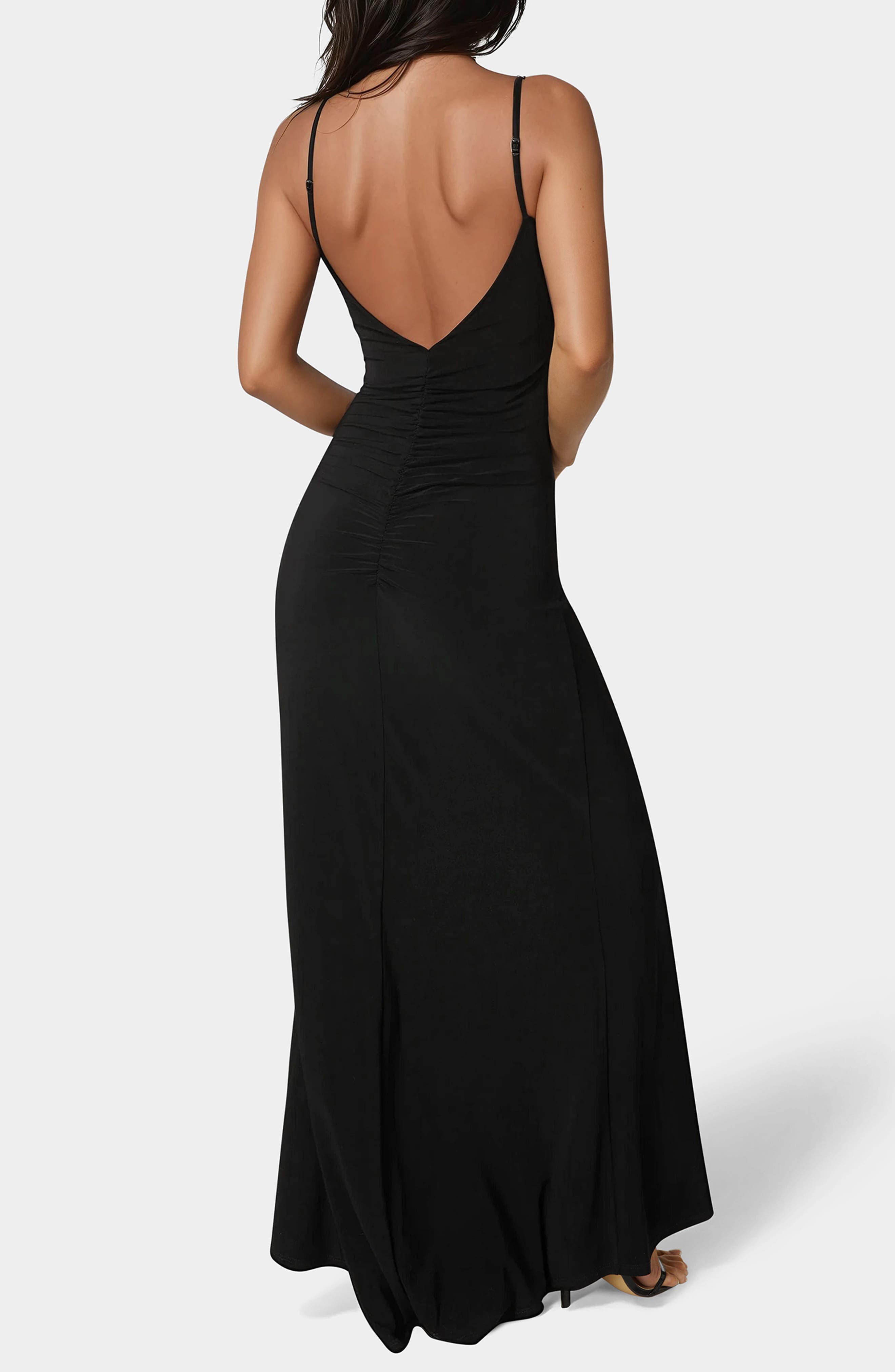 Ruched High Slit Maxi Dress - image 2