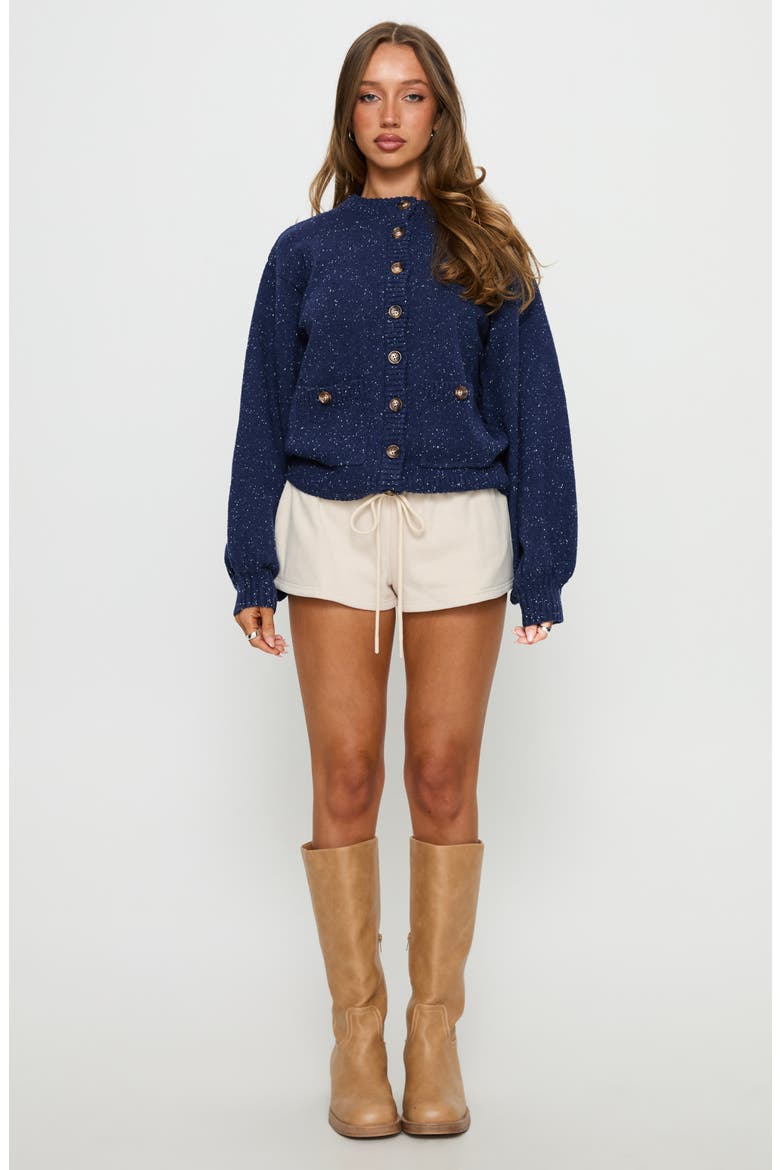 Dorah Speckled Cardigan, Alternate, color, BLUE
