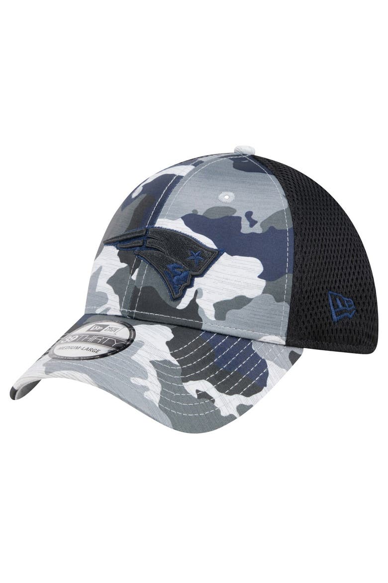 Men's New Era Camo/Black New England Patriots Active 39THIRTY Flex Hat, Alternate, color, Camo