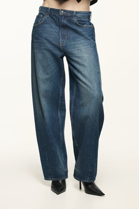 Barrel-leg Regular-waist Jeans