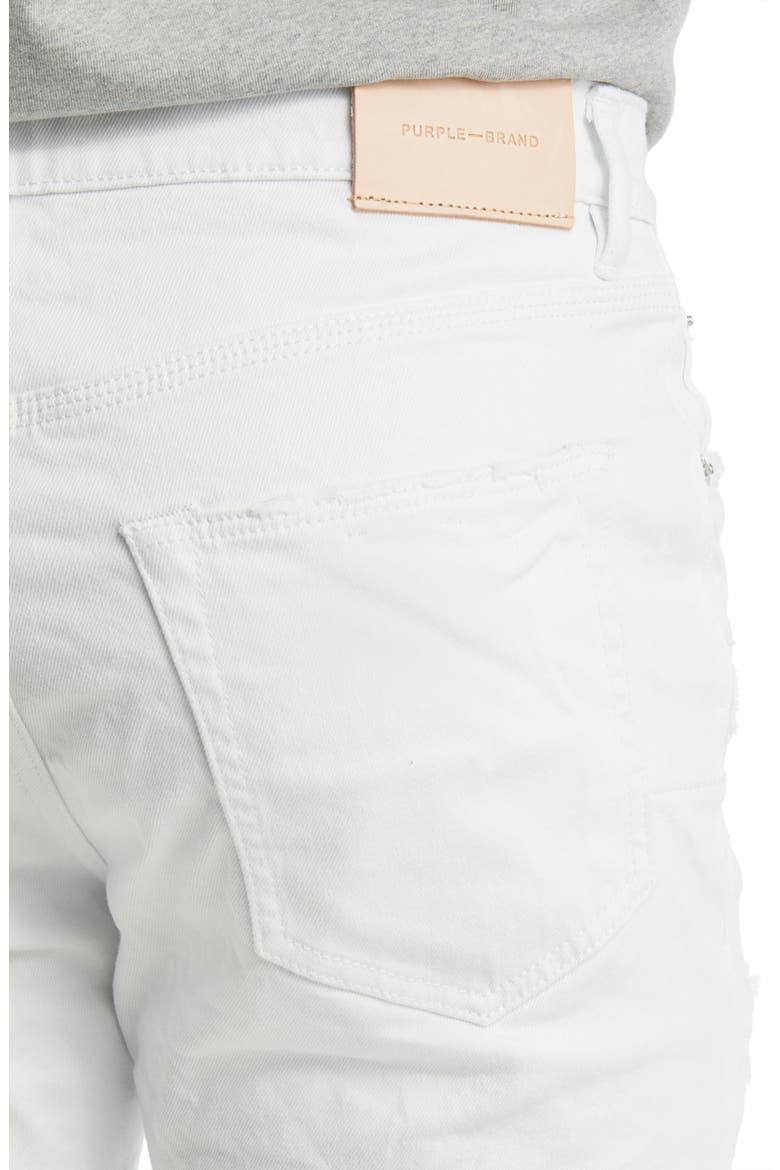 Optic Patch Repair Stretch Skinny Jeans, Alternate, color, WHITE
