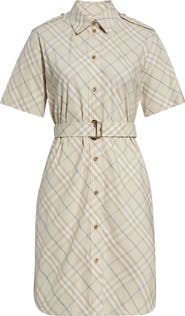 Burberry Georgina Check Belted Shirtdress