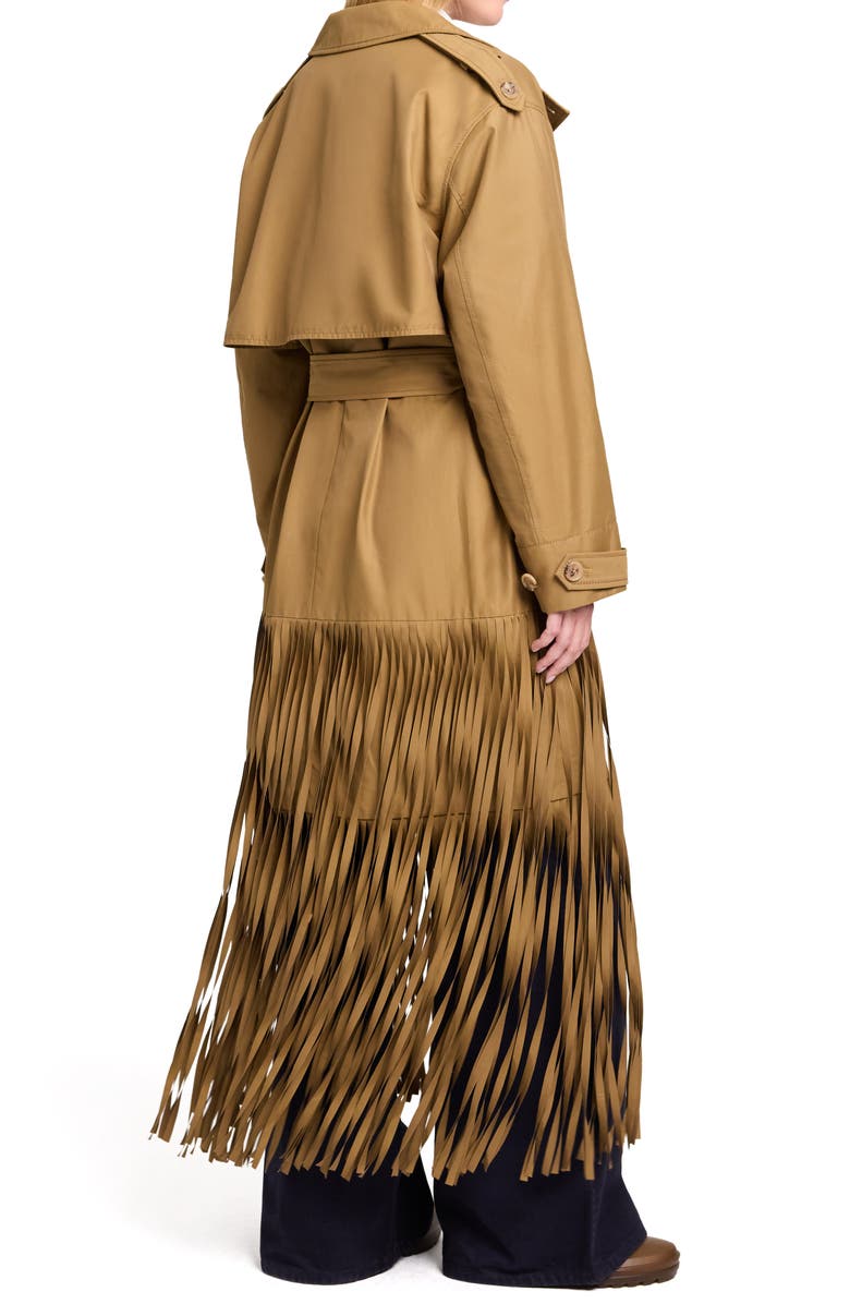 TWP Fringe Benefit Water Repellent Twill Trench Coat, Alternate, color, British Khaki