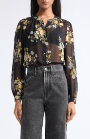 Veronica Beard Ashlynn Silk Chiffon Blouse