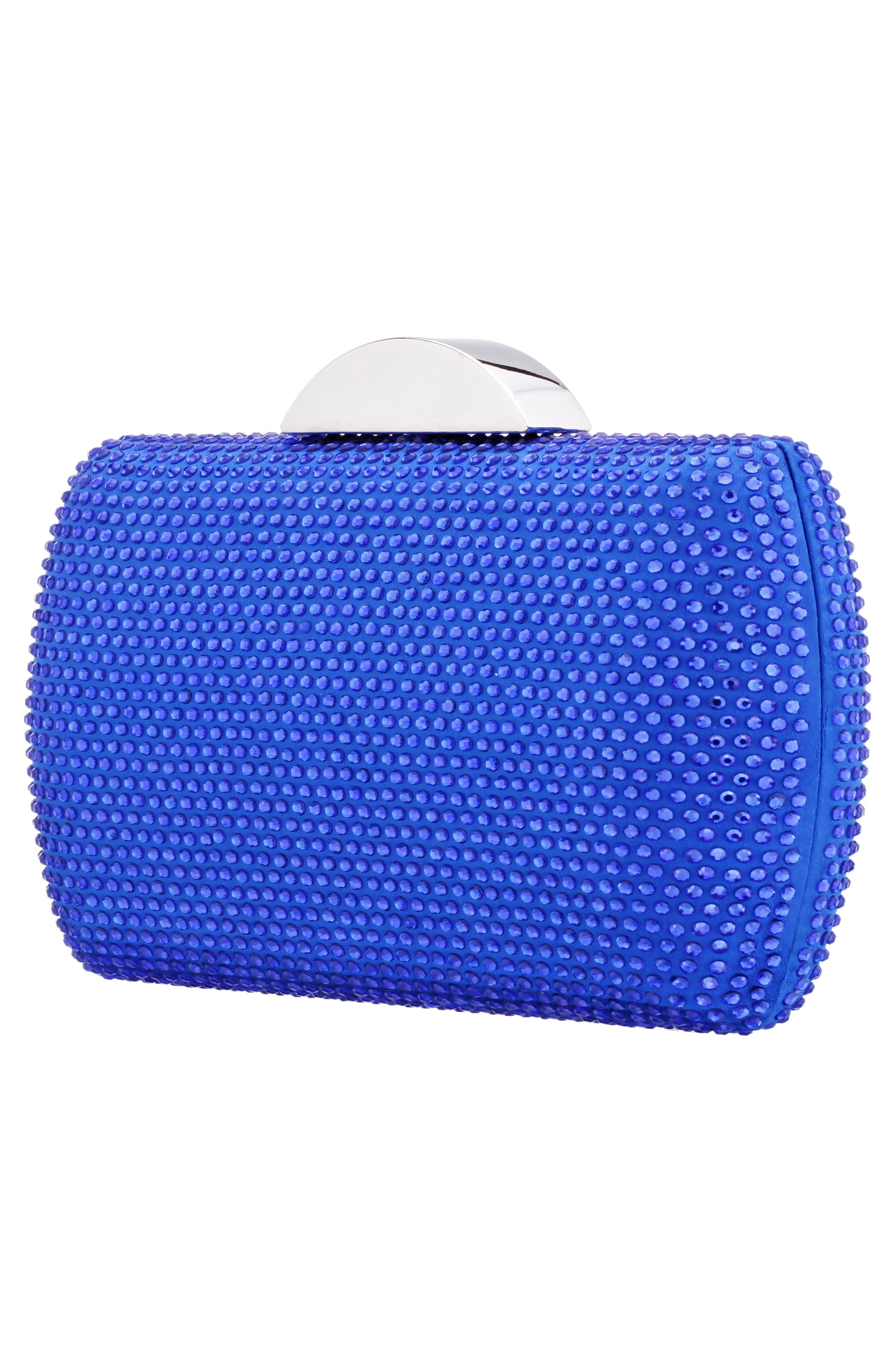 Pacey Crystal Minaudière, Alternate, color, ELECTRIC BLUE