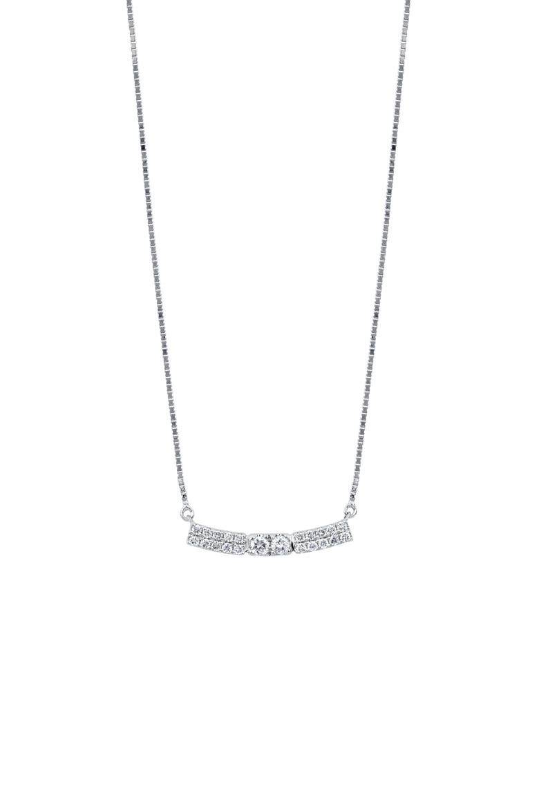 Diamond Bar Pendant Necklace (Nordstrom Exclusive), Main, color, 18KW