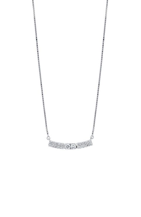 Diamond Bar Pendant Necklace (Nordstrom Exclusive)