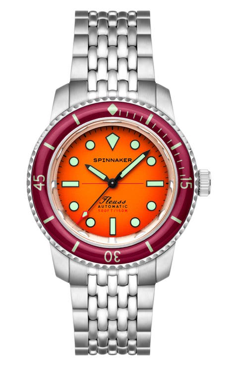 Fleuss 40 Sunset Amber Automatic Bracelet Watch, 40mm