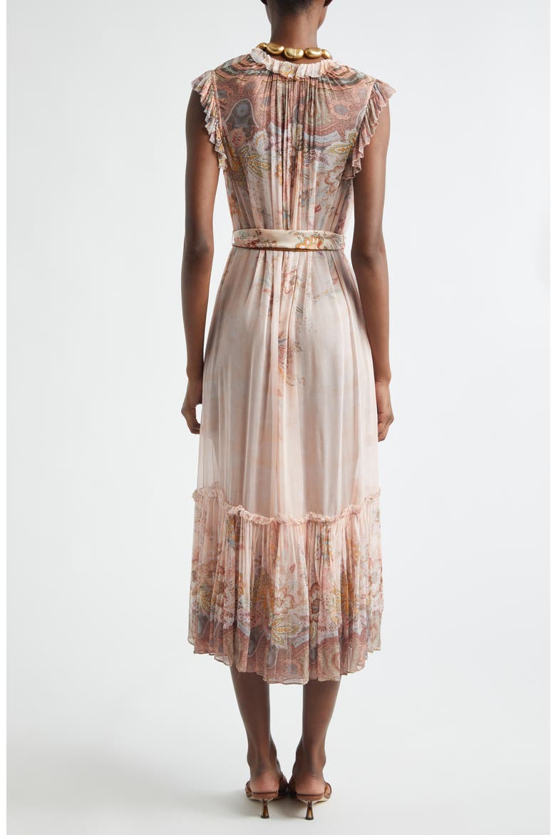 Alchemy Flutter Dress, Alternate, color, PINK PAISLEY