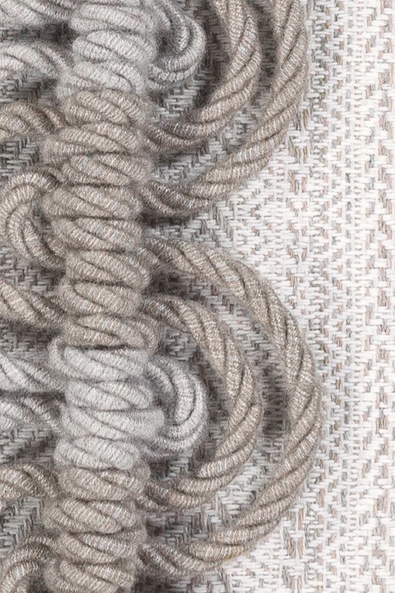 Dressage Pebble Hand Macrame Indoor & Outdoor Woven Accent Pillow, Alternate, color, Pebble