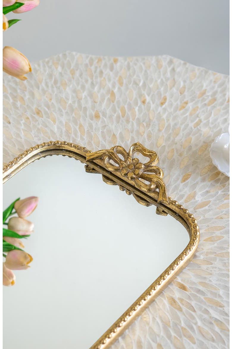 Ornate Mirrored Tray, Alternate, color, GOLD