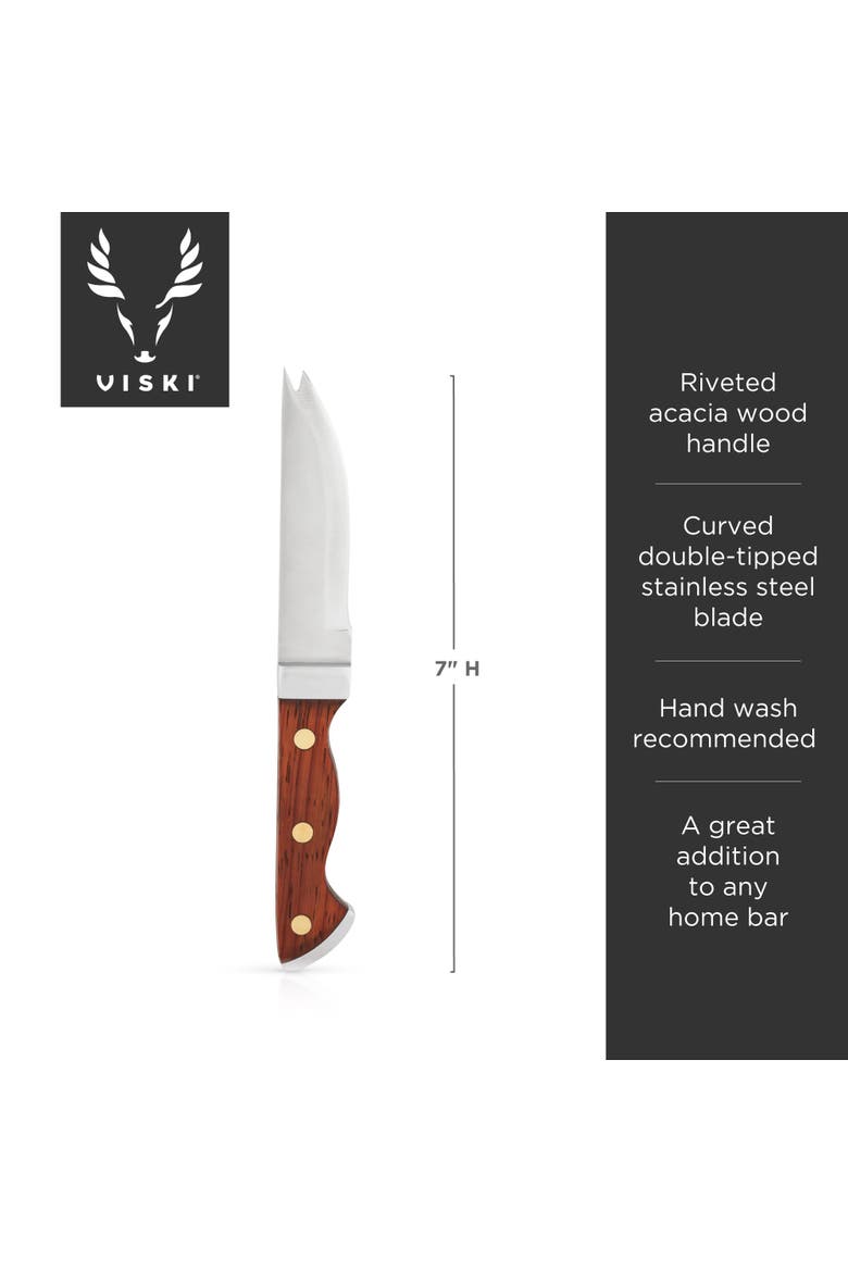 Professional Bartender Knife with Acacia Wood, Alternate, color, Brown