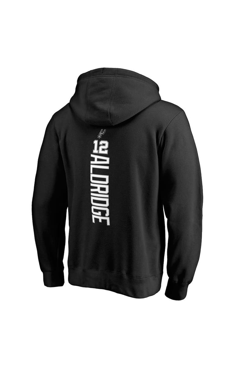 FANATICS Men's LaMarcus Aldridge Black San Antonio Spurs Backer Pullover Hoodie, Alternate, color, 