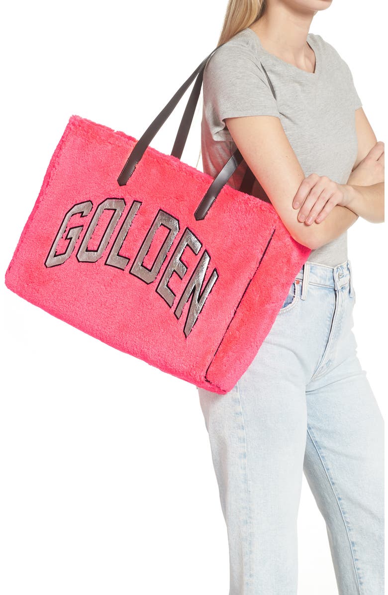 Golden Goose California East/West Fleece Shopper Tote, Alternate, color,