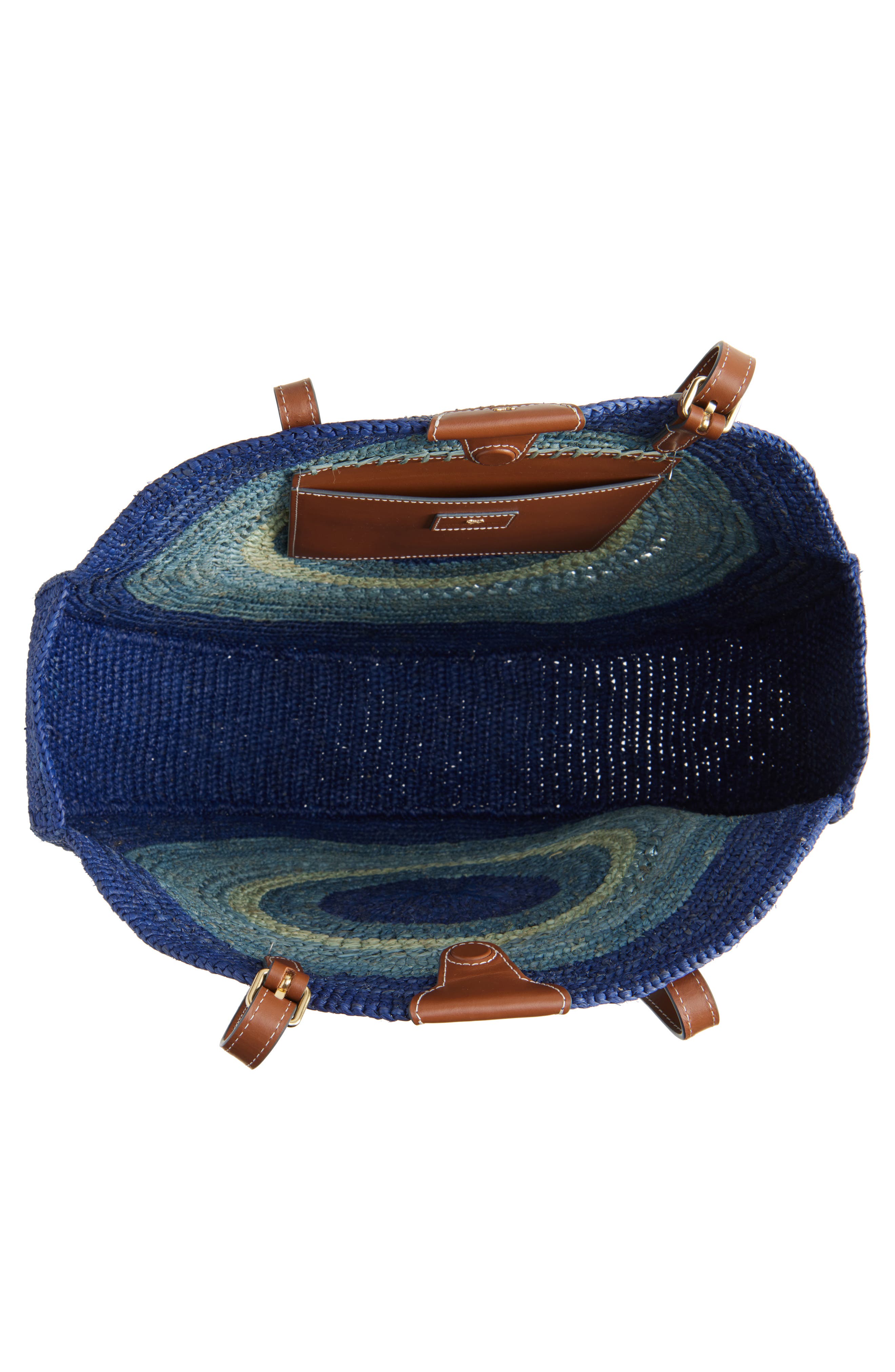 Anya Hindmarch Bow Round Raffia Tote, Alternate, color, Monday