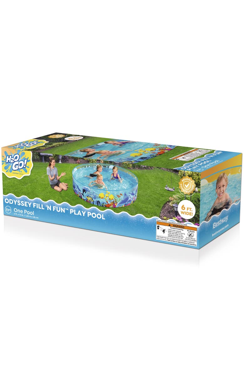 Bestway H2OGO! 6\' x 15" Odyssey Fill \'N Fun Plastic Kids Swimming Pool, Alternate, color, 