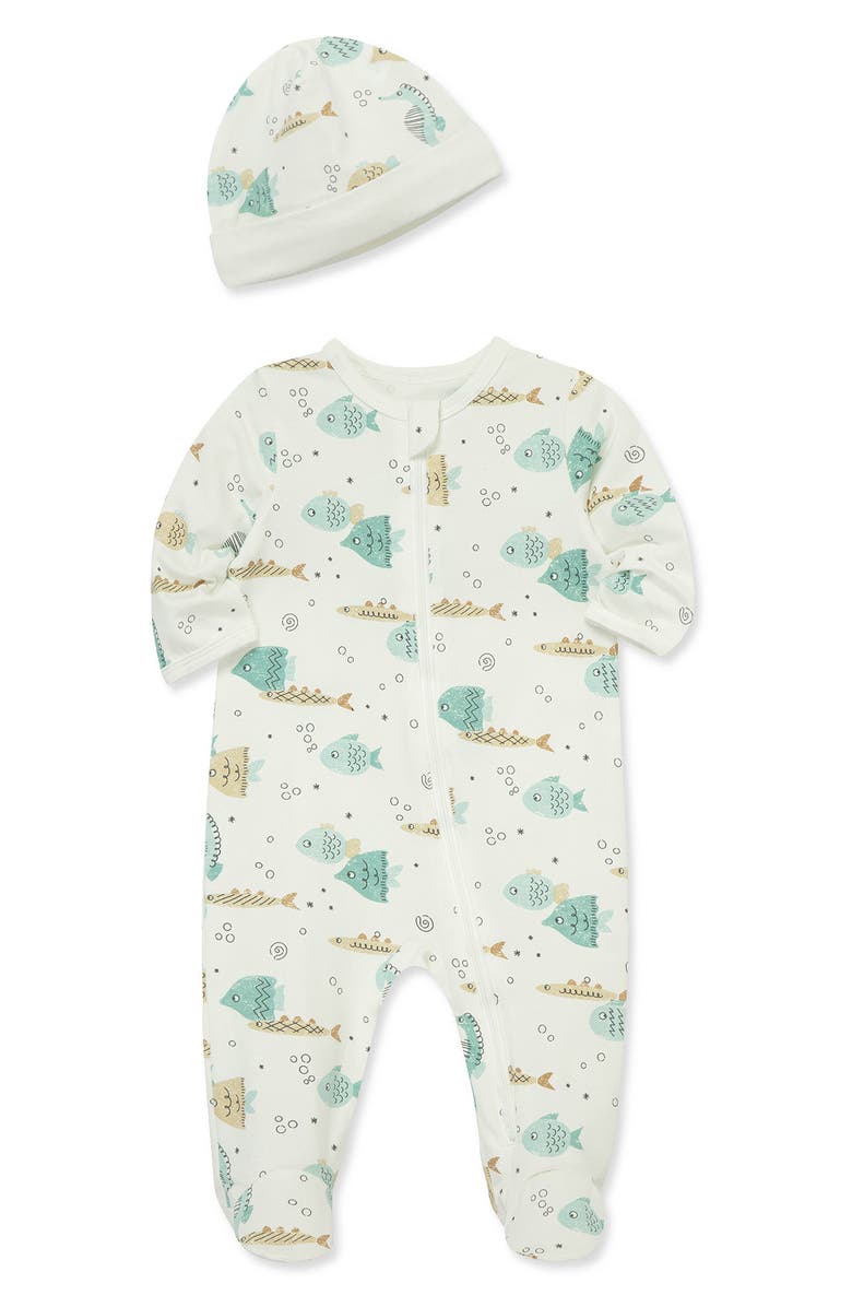 FOCUS Aquatic Footie & Hat Set, Alternate, color, 