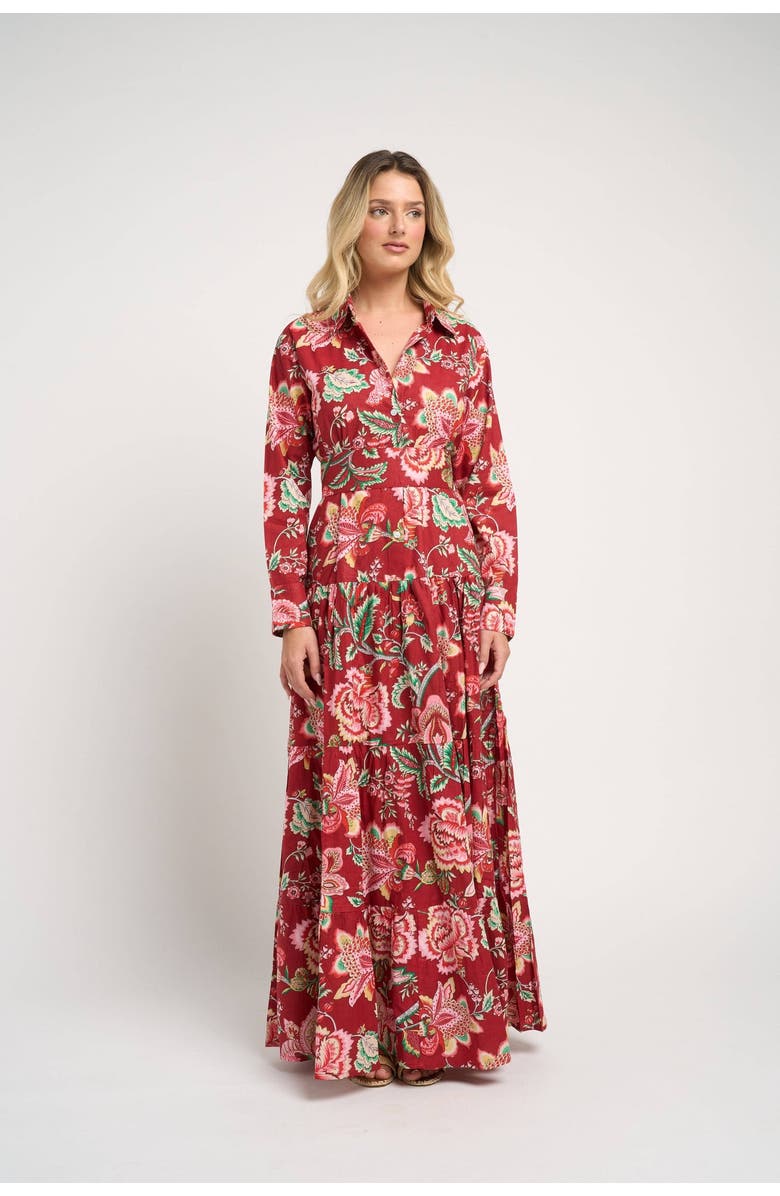 GUADALUPE DESIGN Meredith Peony Dress, Alternate, color, Red