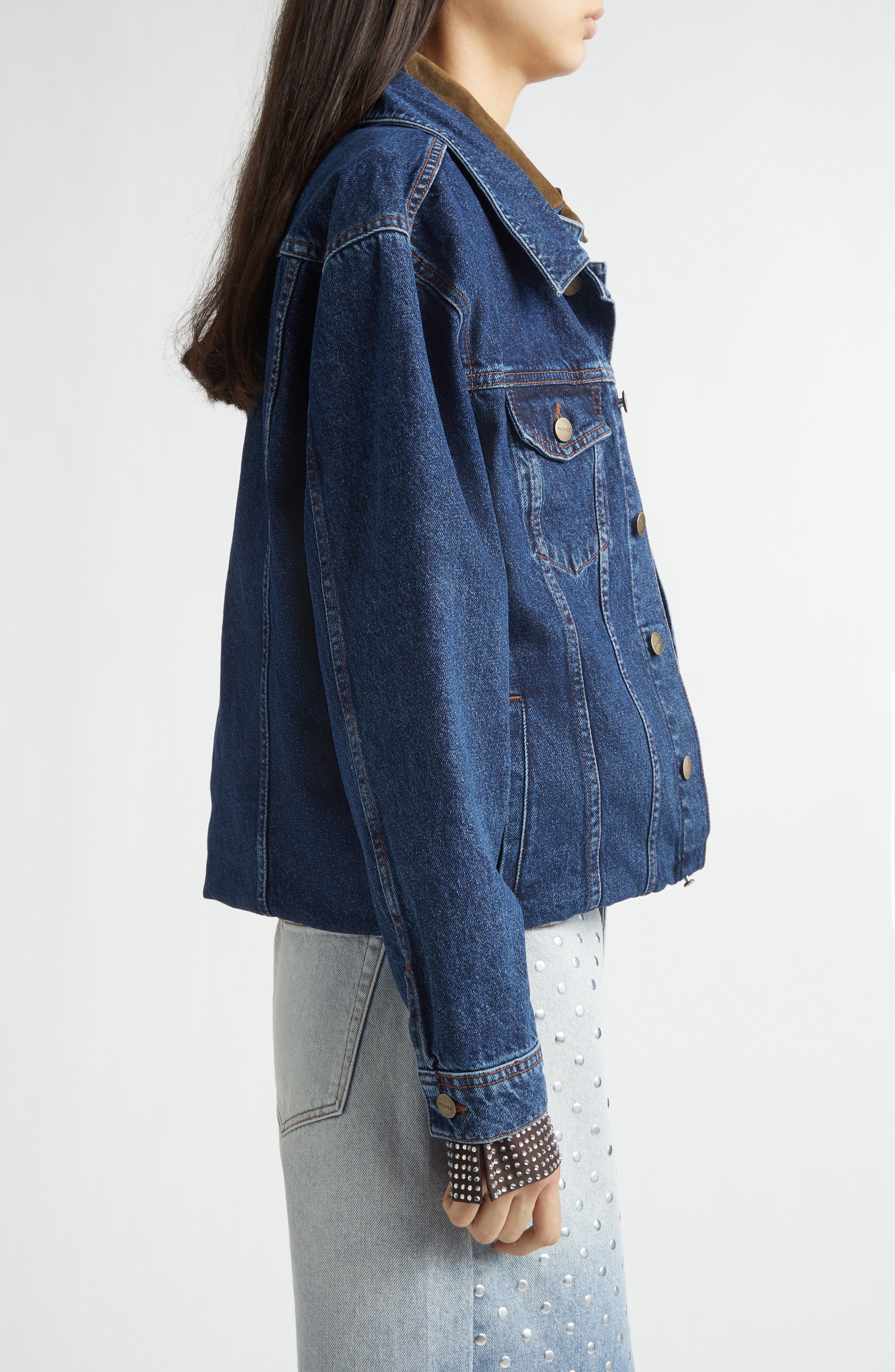 MONSE Loop Hem Doubled Denim Jacket (Women) | Nordstromrack